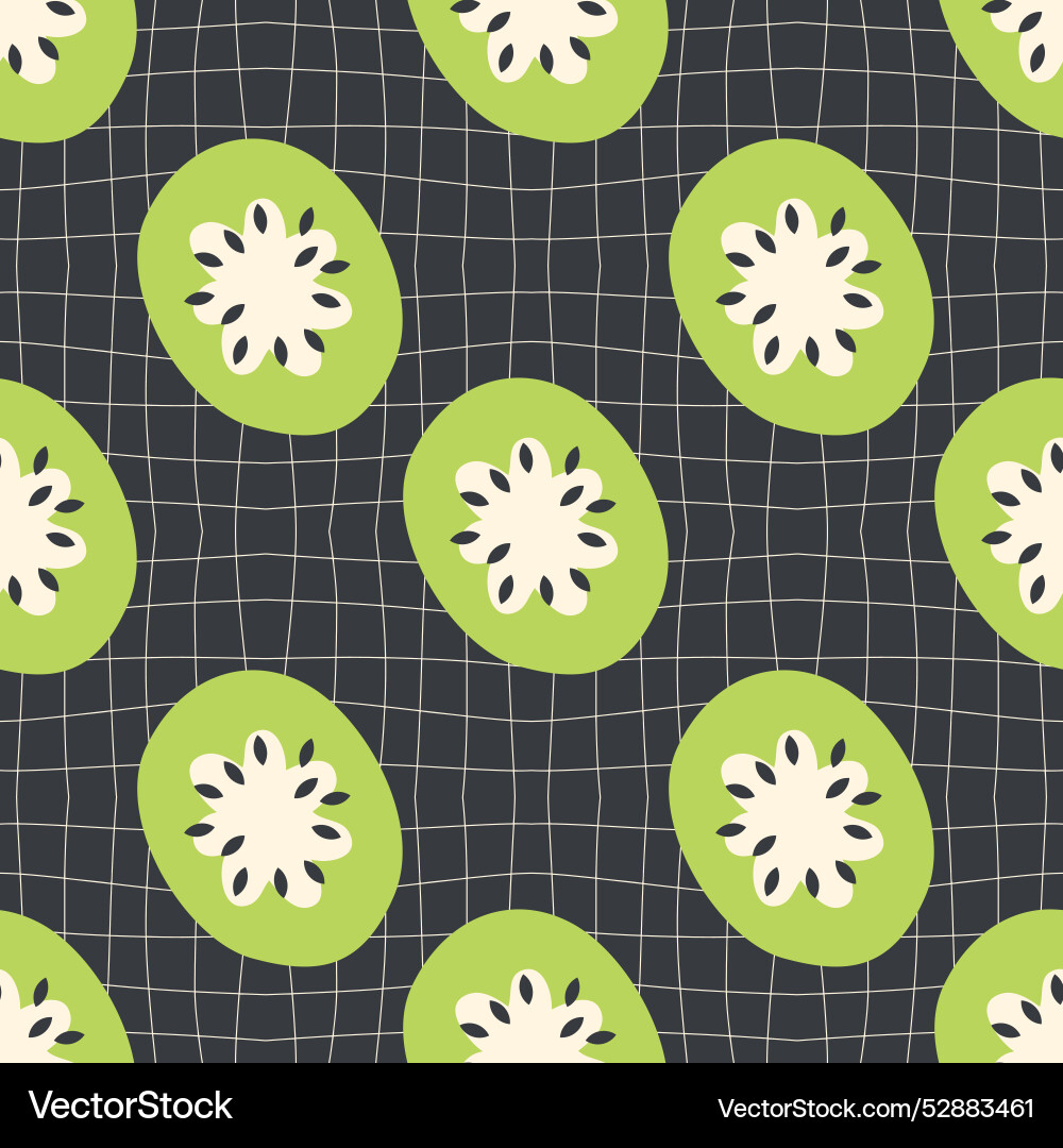 Abstract kiwi slices seamless pattern Abstract kiwi slices seamless pattern vector image