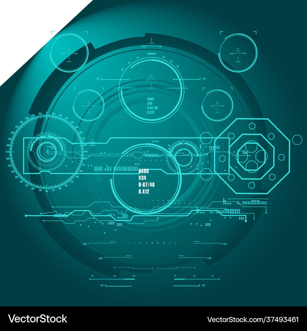 Background with futuristic user interface design Background with futuristic user interface design vector image
