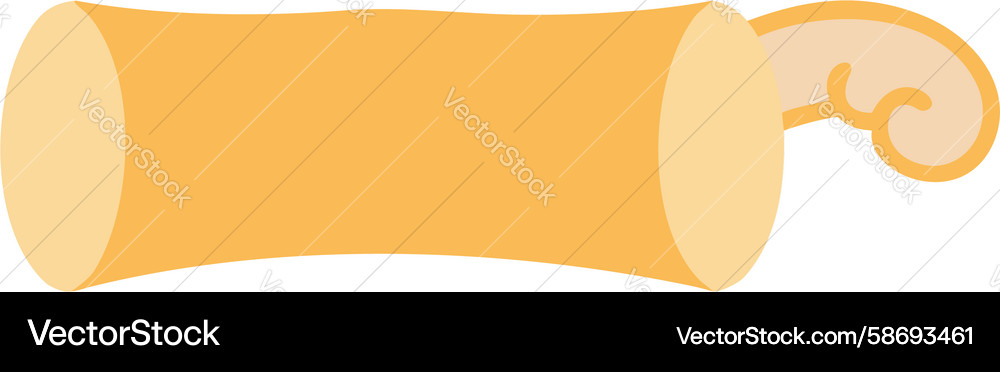 Blank unfurled scroll ancient message element Vector Image