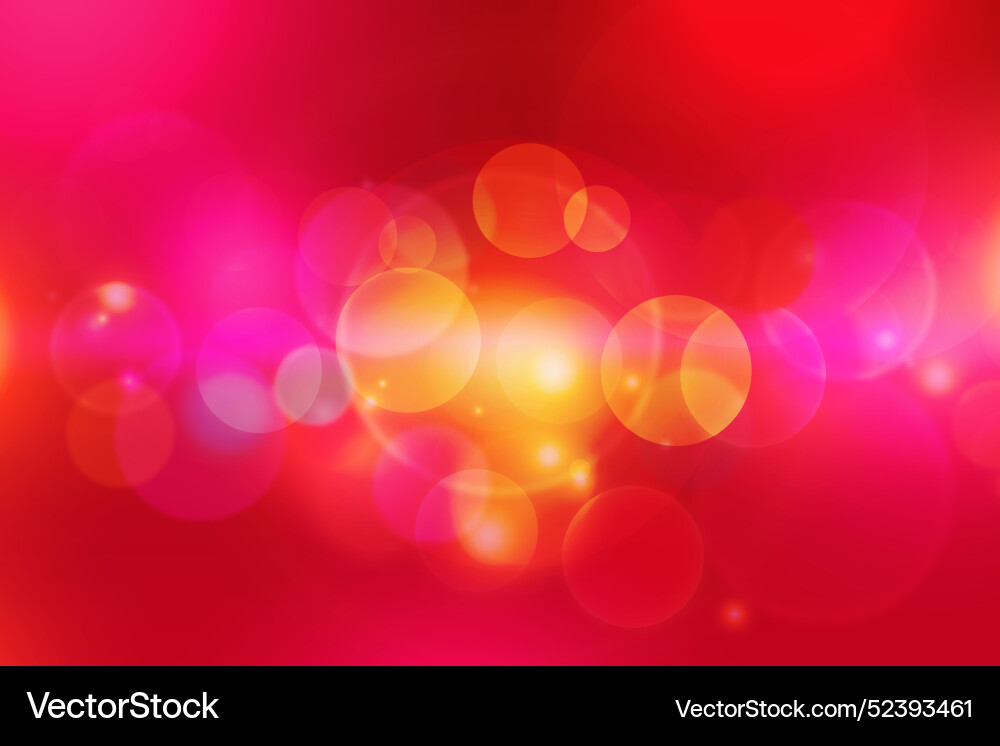 Bokeh background with sparkles of dust in warm Vector Image