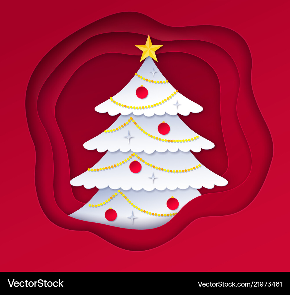 Decorated fir tree Decorated fir tree vector image