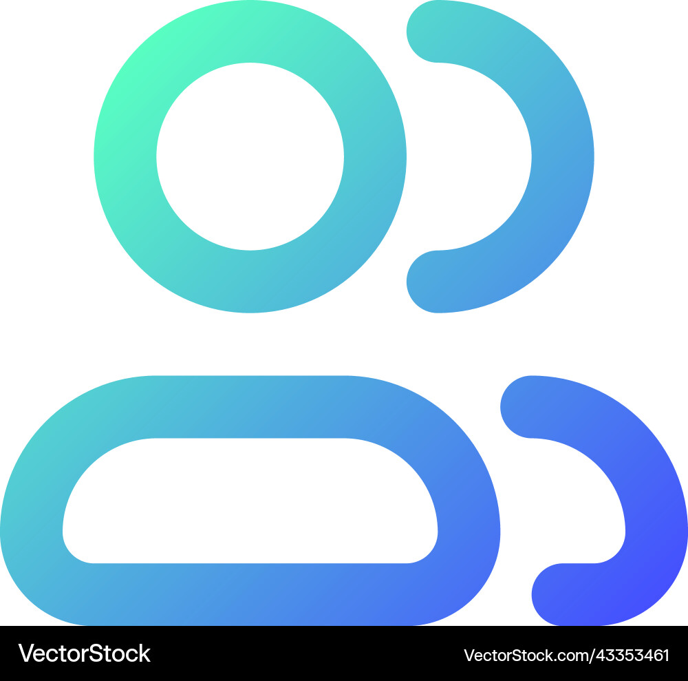 Group of contacts pixel perfect gradient linear Group of contacts pixel perfect gradient linear vector image