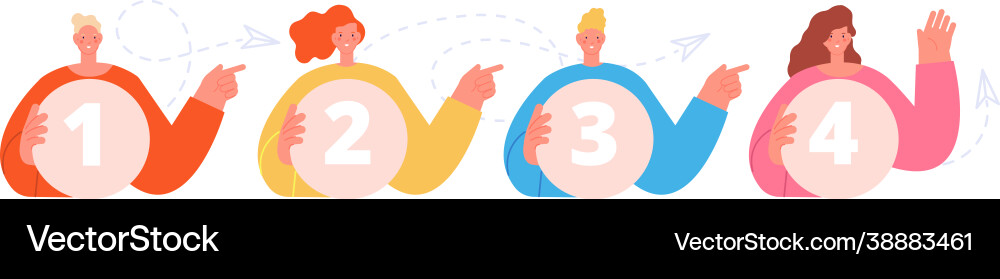 Präsentation 4 Schritte Schritt Infografikprozess Präsentation 4 Schritte Schritt Infografikprozess vektorbild