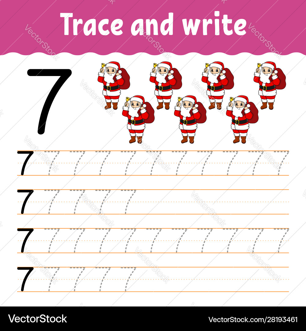 Trace and write handwriting practice learning Trace and write handwriting practice learning Vector Image