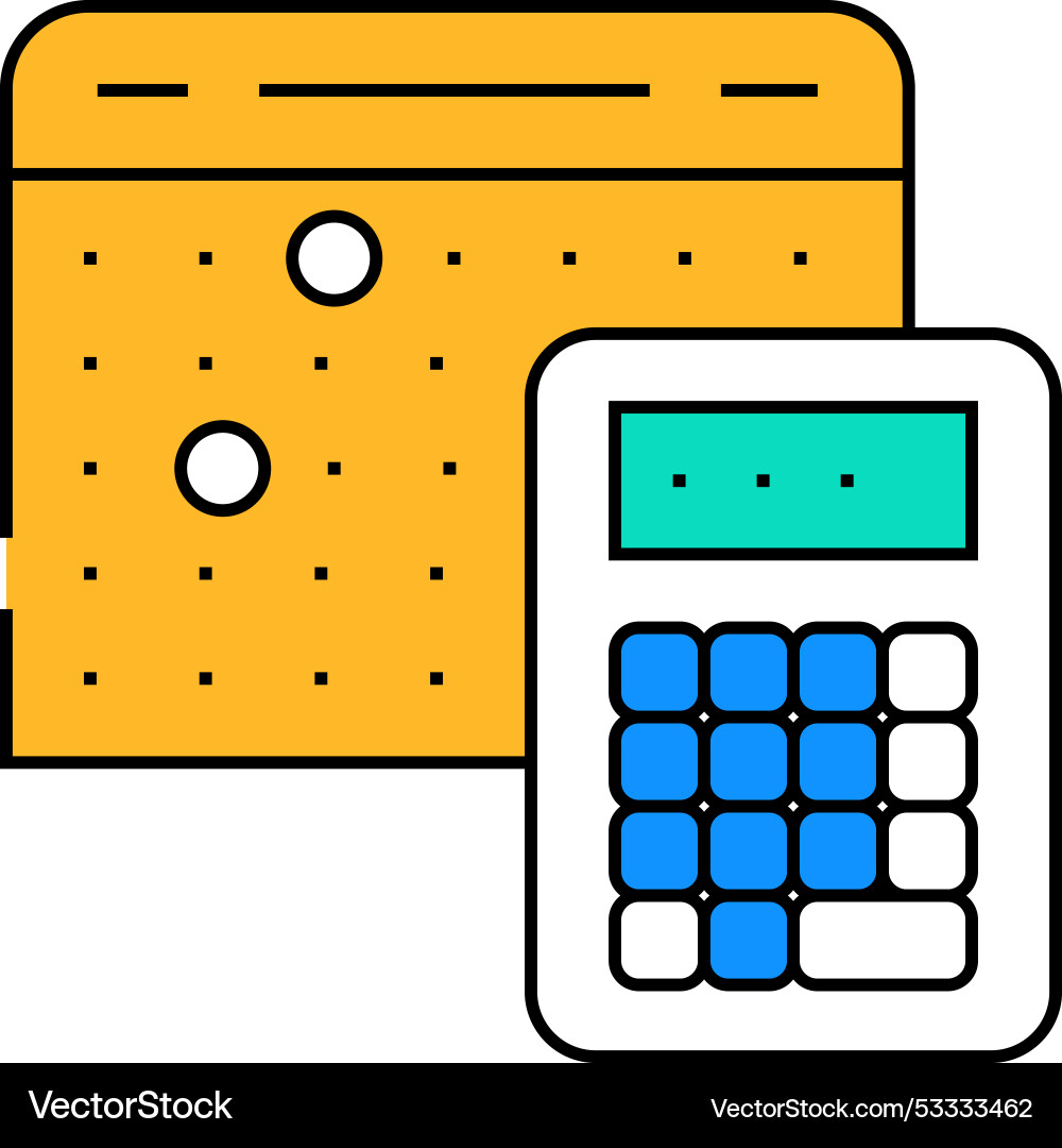 Calculation of cost and terms icon color Calculation of cost and terms icon color Vector Image