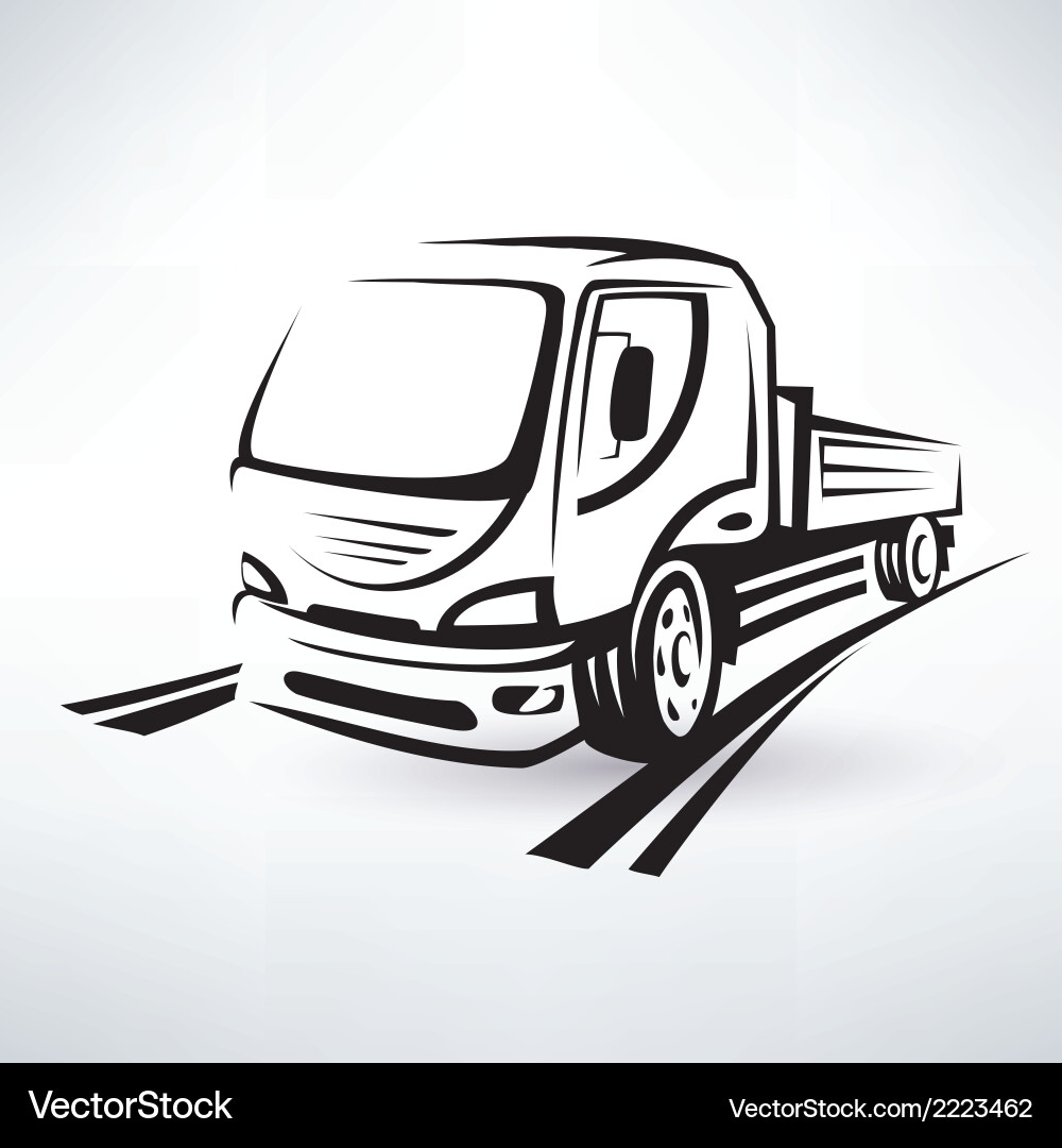 Cargo Van Transport Sketch vector image