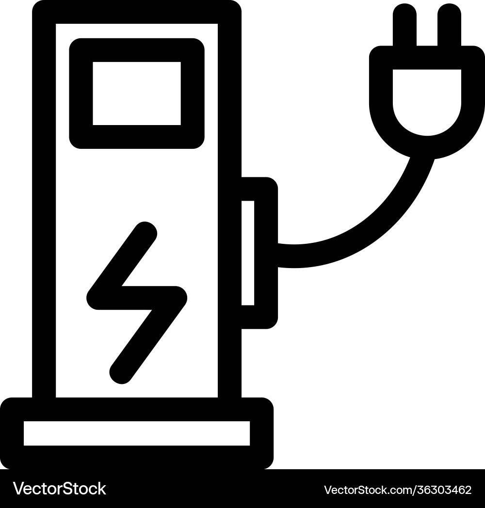 Charging station icon or logo isolated sign symbol Charging station icon or logo isolated sign symbol vector image