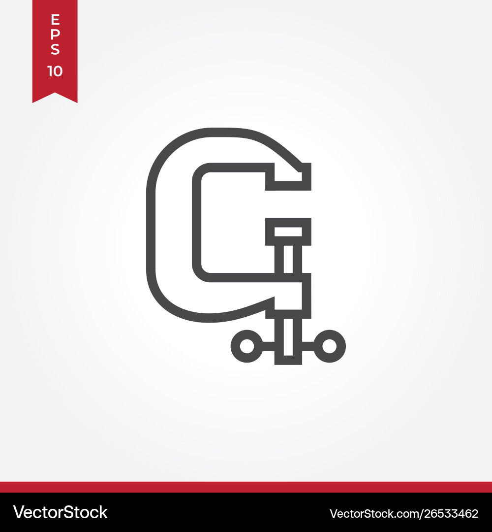 Clamp icon in modern style for web site Vector Image