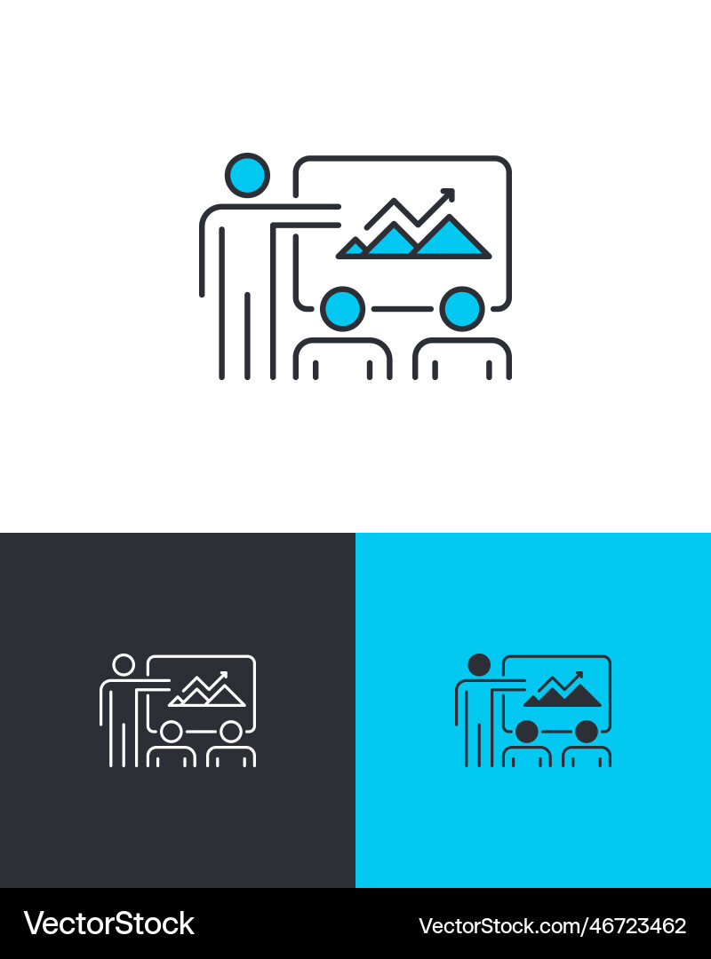Data analysis or project presentation Data analysis or project presentation Vector Image