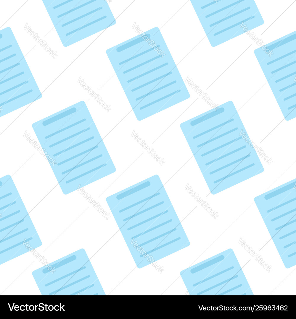 Document icon seamless pattern flat design symbol Document icon seamless pattern flat design symbol Vector Image