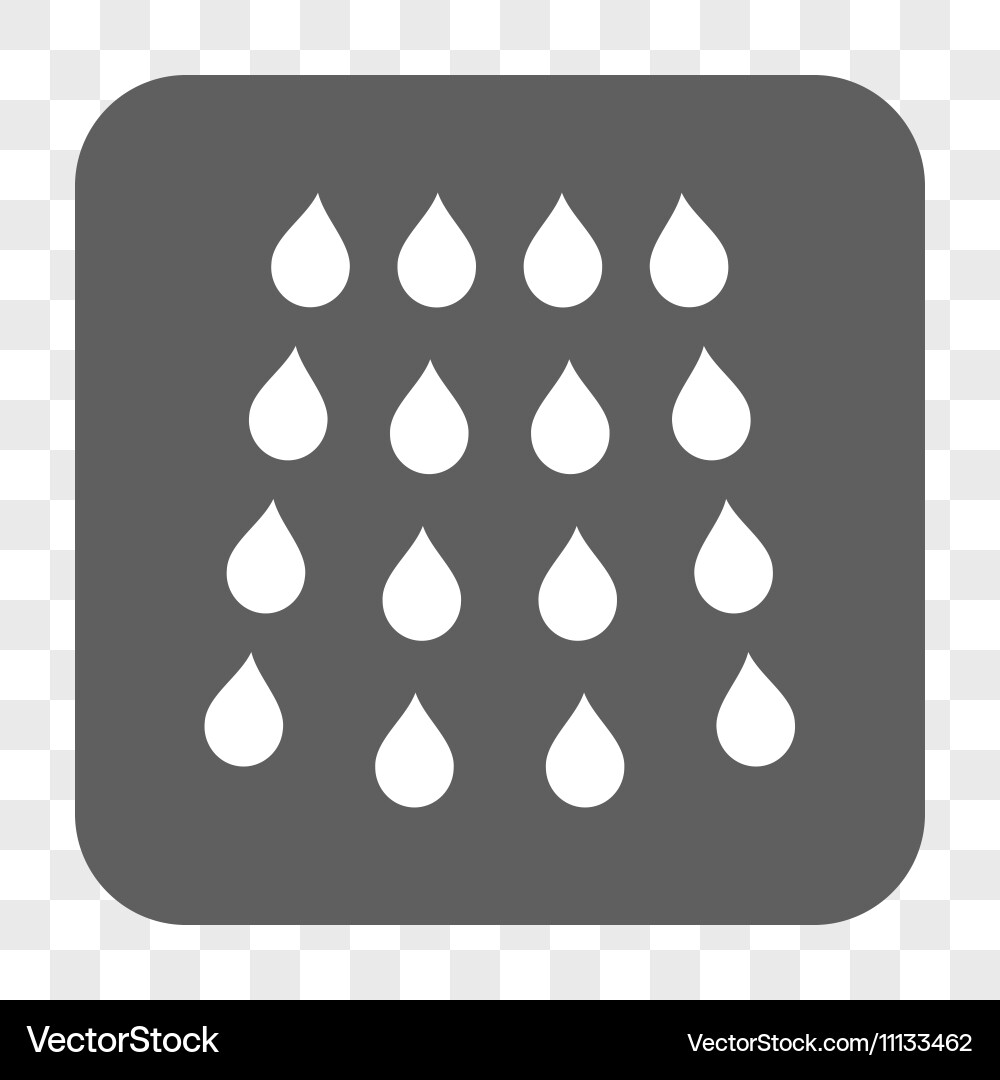 Drops rounded square button vector image