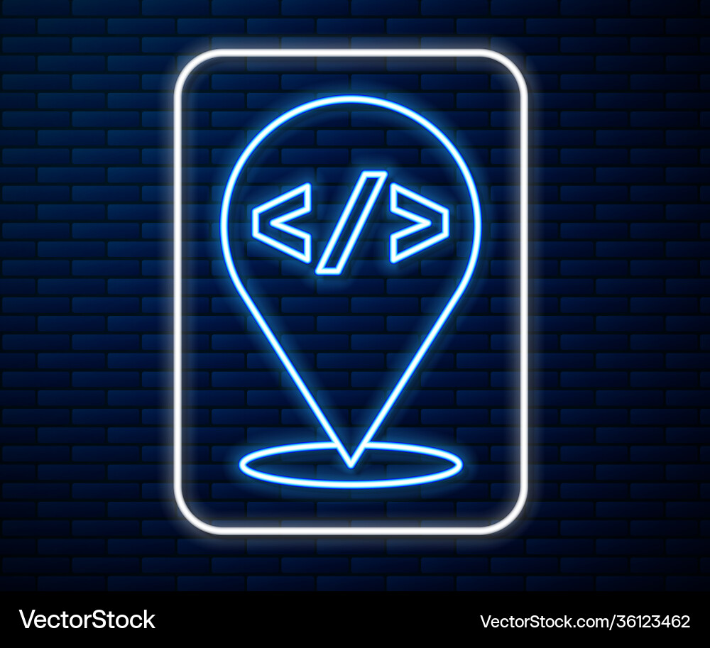 Glowing neon line web design and front end Glowing neon line web design and front end vector image