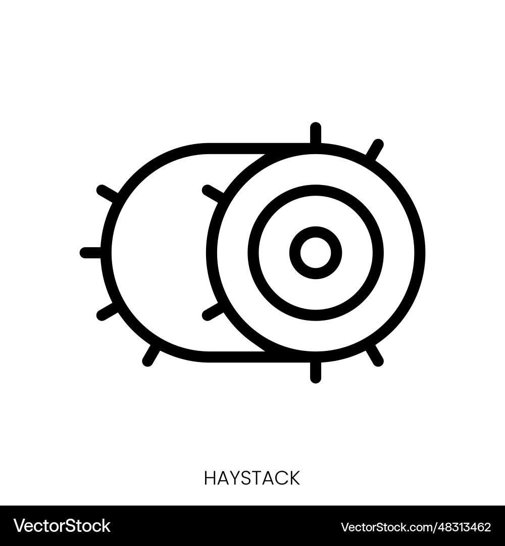 Haystack icon line art style design isolated Haystack icon line art style design isolated Vector Image