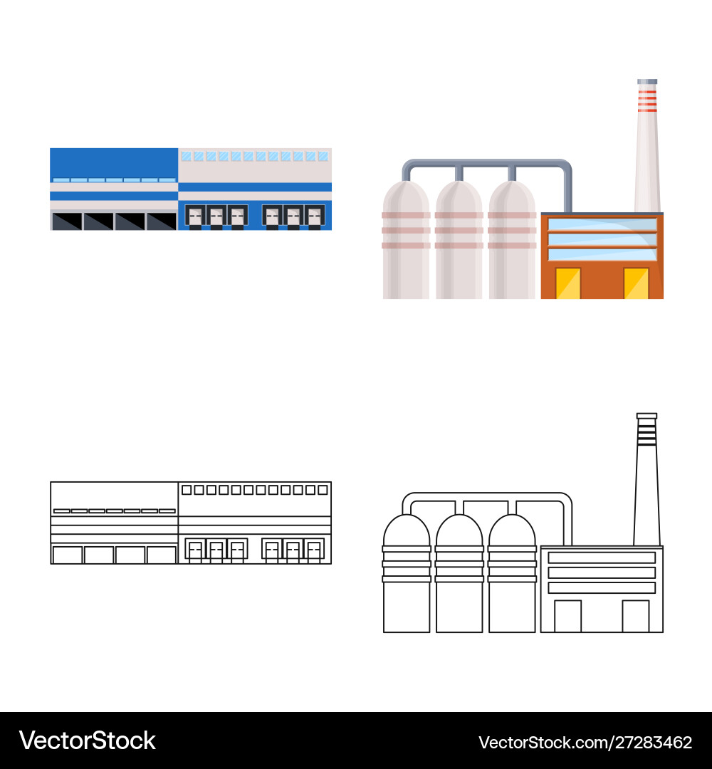 Isolated object production and structure symbol Isolated object production and structure symbol vector image