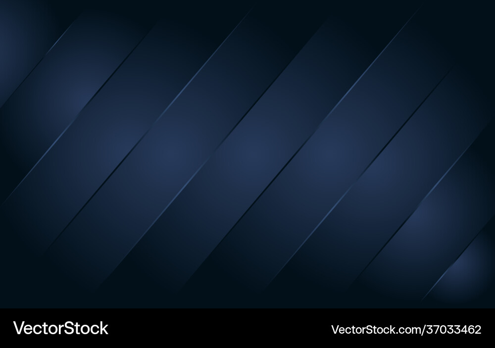 Modern dynamic wave lines navy background design vector image