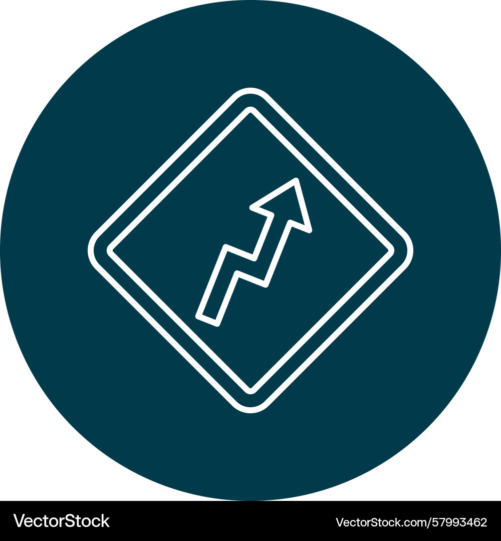 Multi Zigzag Line Icon Vector Image