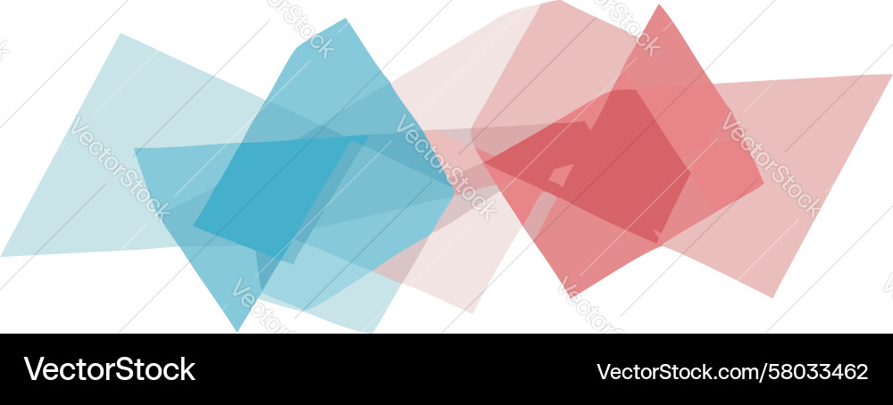 Overlapping Transparent Triangles Vector Image