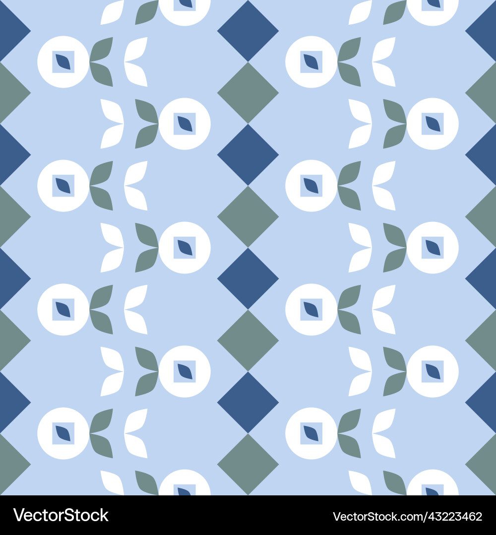 Round triangular geometric seamless pattern Vector Image