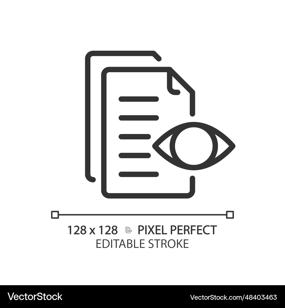 2d customizable preview document thin linear 2d customizable preview document thin linear vector image