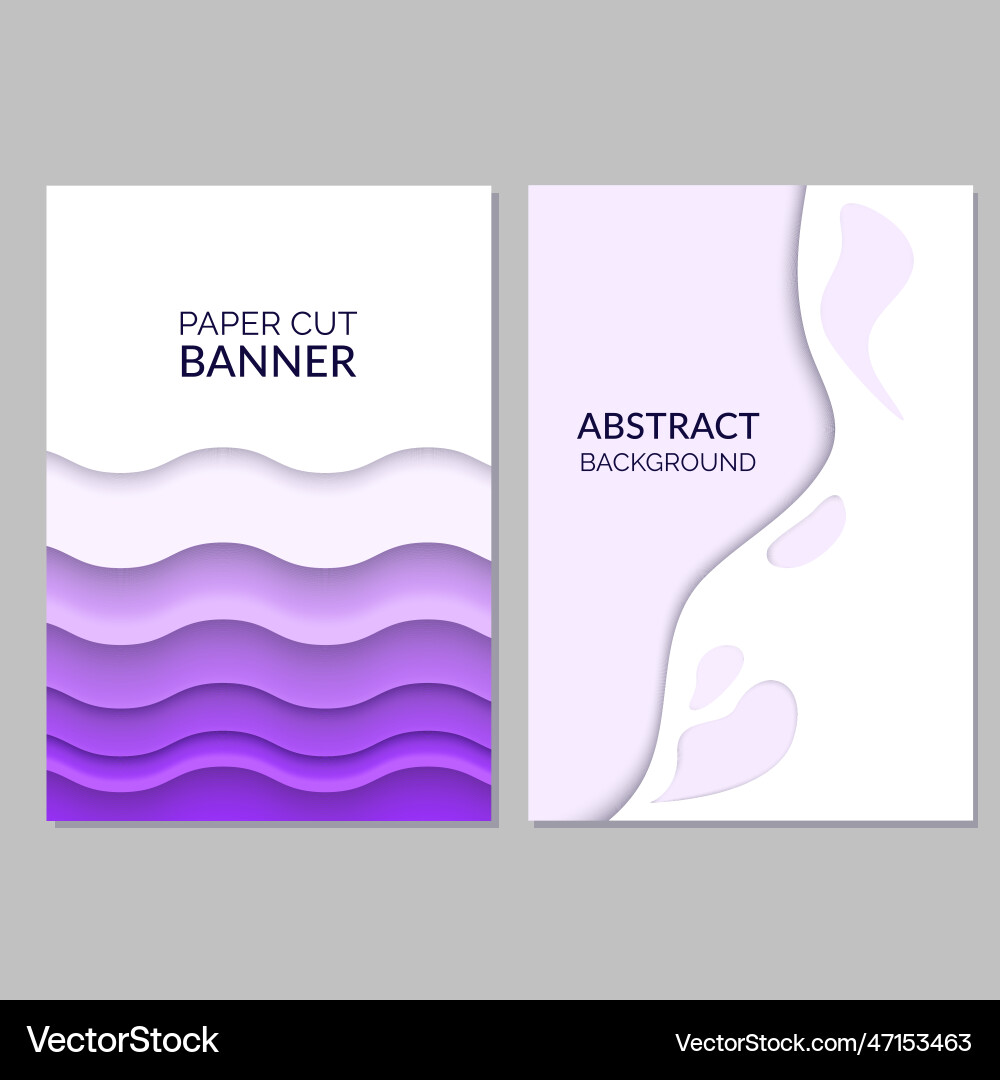 Abstract background with color waves paper art Vector Image