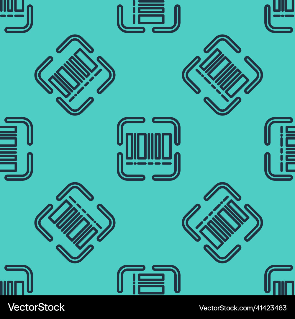 Black line scanner scanning bar code icon isolated Black line scanner scanning bar code icon isolated Vector Image