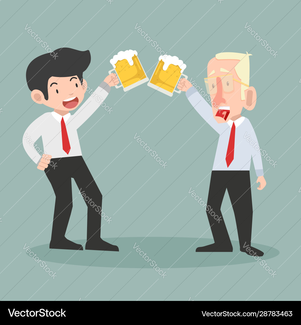 Businessmen with alcohol drinks Businessmen with alcohol drinks vector image
