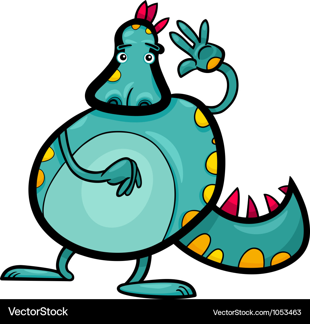 Cartoon dragon funny fantasy creature – Royalty-Free Vector | VectorStock