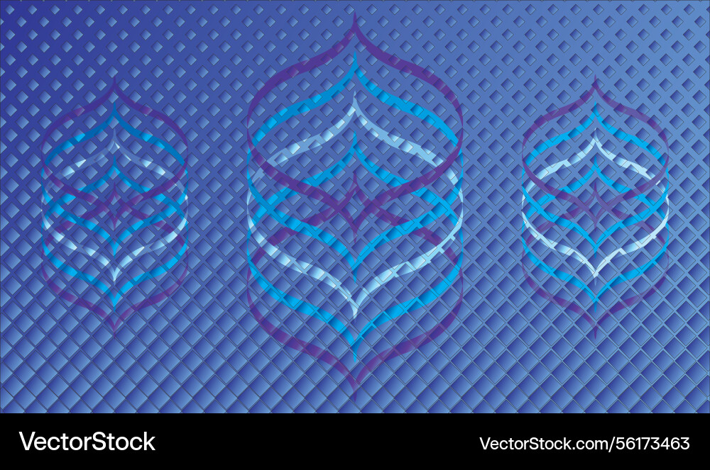 Close up of a blue mesh net with textured pattern vector image