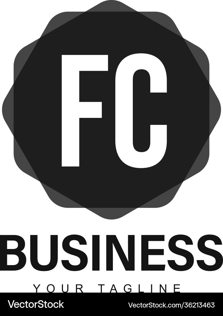 Fc initial a logo design with abstract style Fc initial a logo design with abstract style vector image