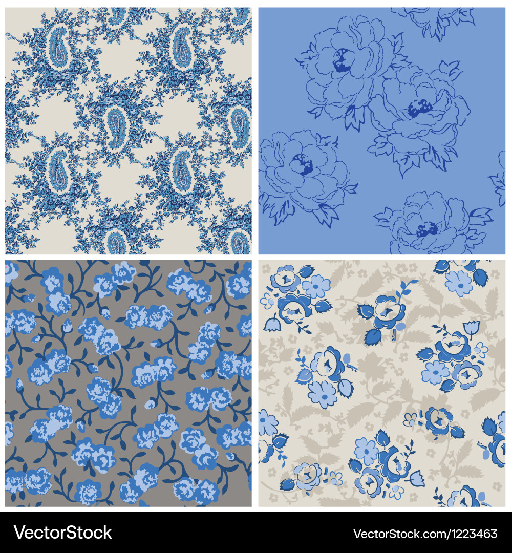 Floral Seamless Pattern Background vector image