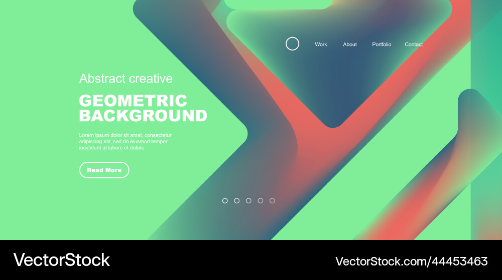 Fluid gradient triangles landing page background Fluid gradient triangles landing page background vector image