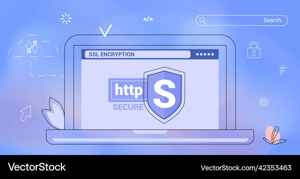 Https protected connection secure protocol Https protected connection secure protocol vector image