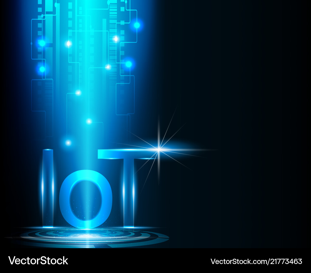 Internet of things iot technology and data Internet of things iot technology and data vector image