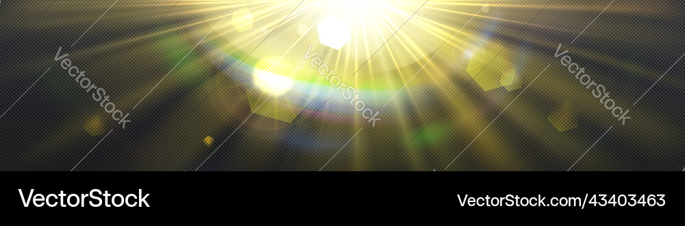 Light background rays and rainbow spectrum flare vector image