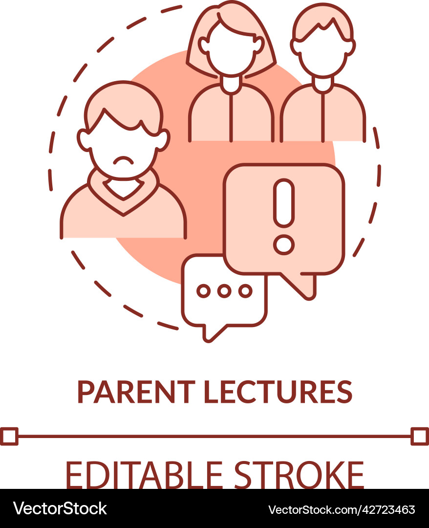 Parent Guidance Icon - Lecture Vector Image