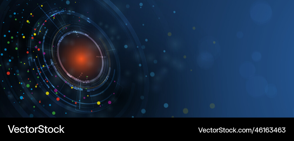 Quantum processing deep learning artificial Vector Image