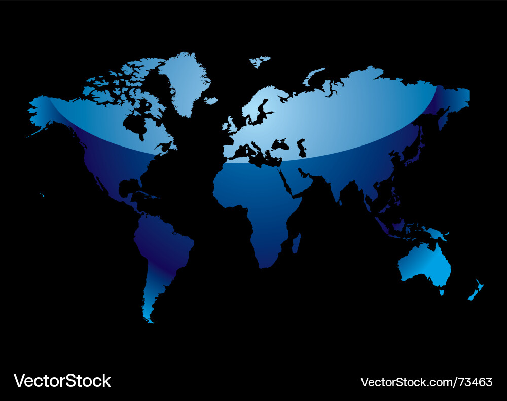 Reflective World Map vector image