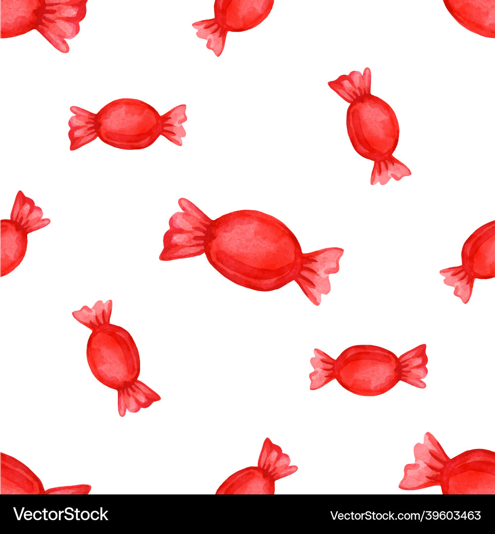 Seamless pattern with candy in a red wrapper Seamless pattern with candy in a red wrapper vector image