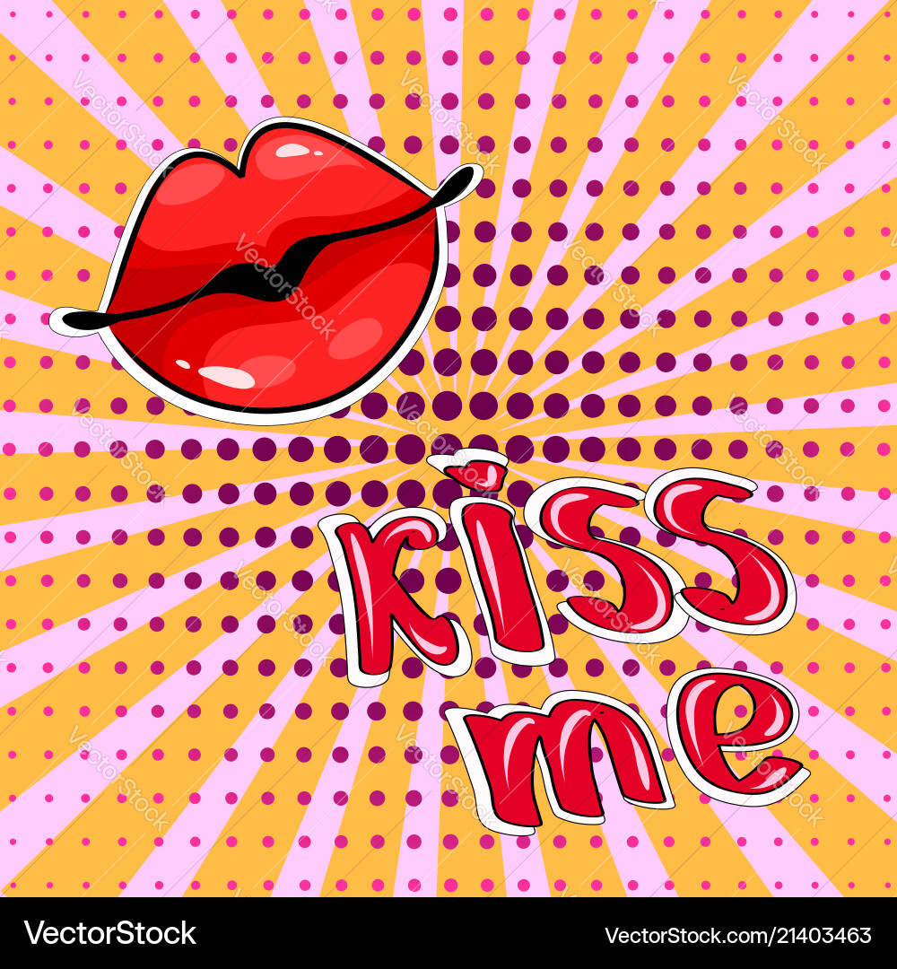 Sexy weiblich Mund Lippen in Form von Kuss Sexy weiblich Mund Lippen in Form von Kuss vektorbild