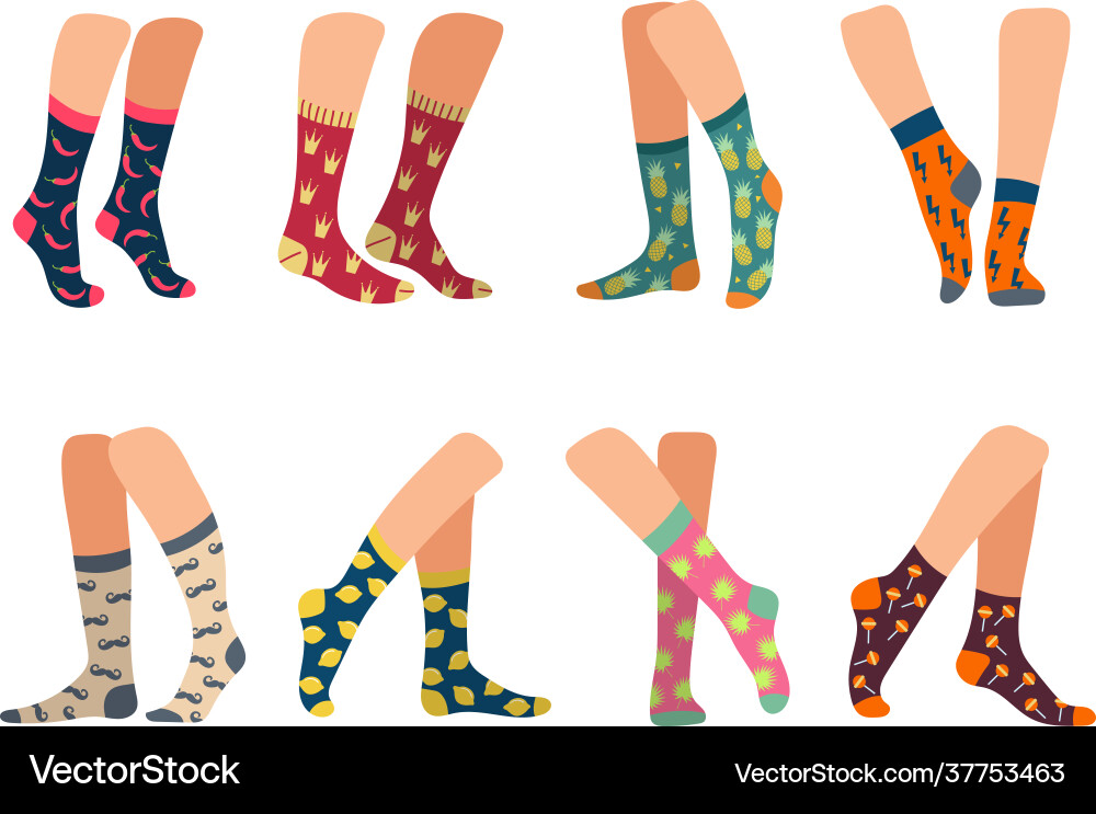 Socken auf Füße aktive Lifestyle Beine männlich Socken auf Füße aktive Lifestyle Beine männlich vektorbild