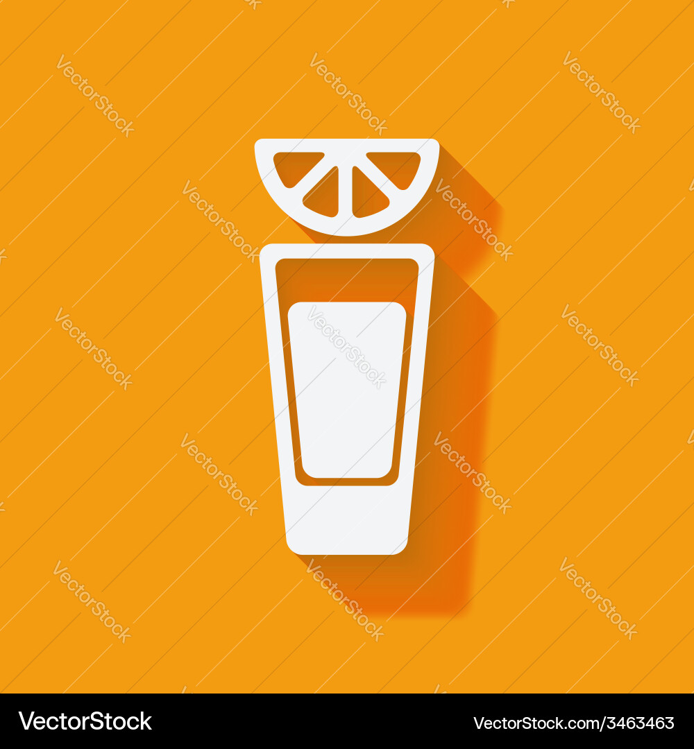 Tequila with Lime Slice vector image