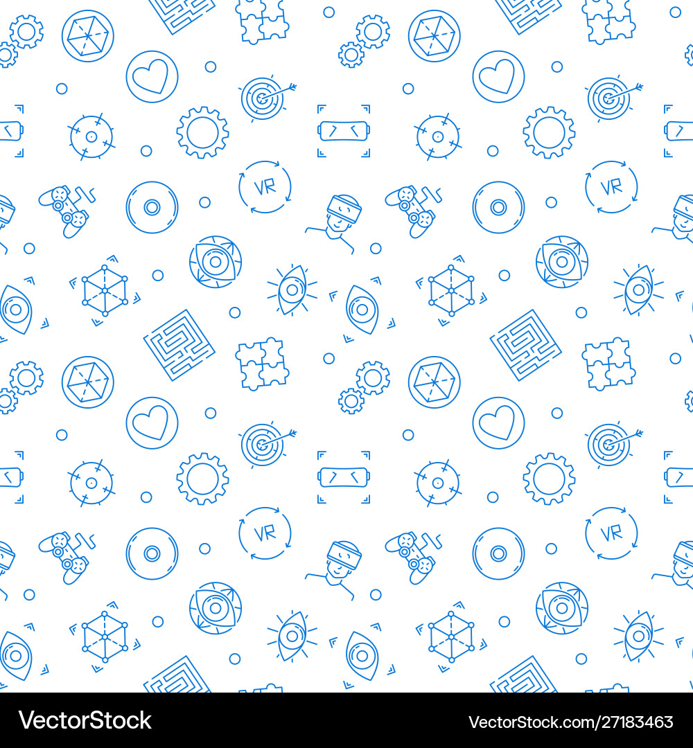 Vr pattern virtual reality linear seamless Vr pattern virtual reality linear seamless vector image