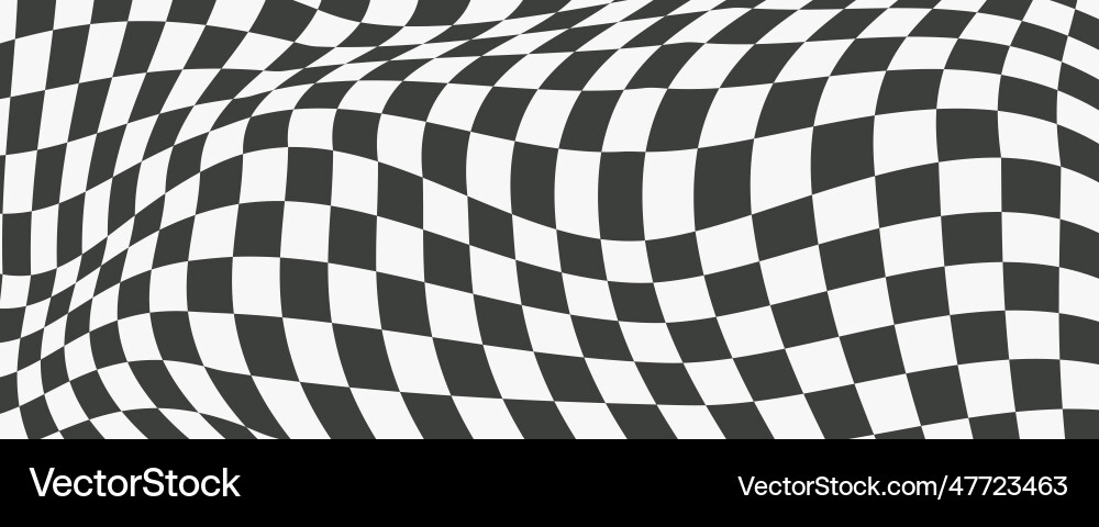 Wavy Checkerboard Pattern Vector Image
