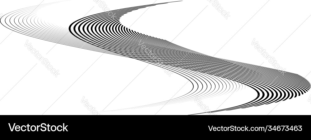 Wide rectangular format wavy waving zig-zag Wide rectangular format wavy waving zig-zag Vector Image