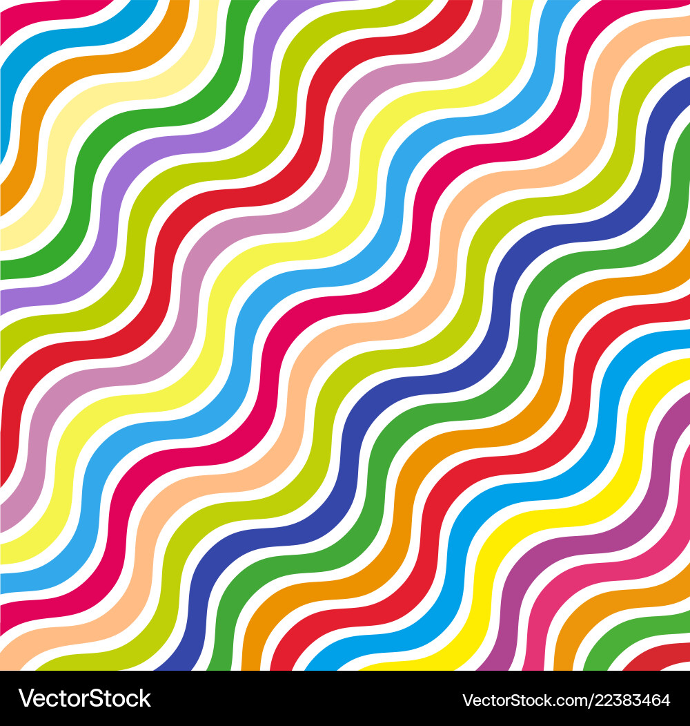 Abstract color wavy background line pattern Vector Image