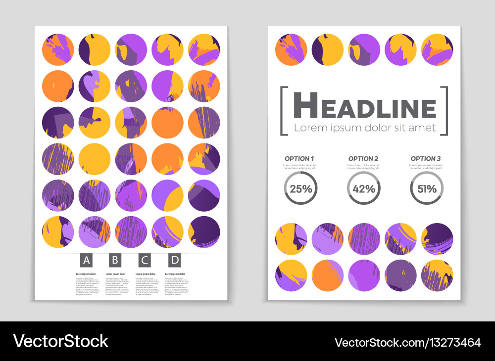 Abstract layout background set for art vector image