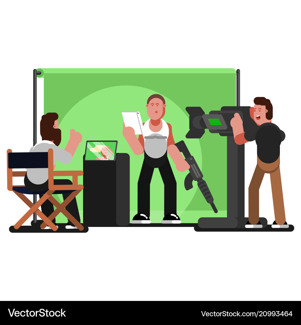 Actor reads a script Actor reads a script Vector Image