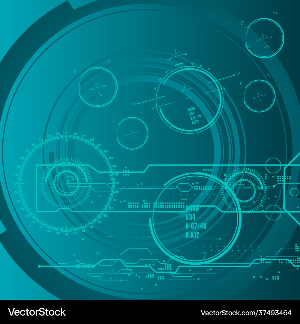Background with futuristic user interface design Background with futuristic user interface design vector image