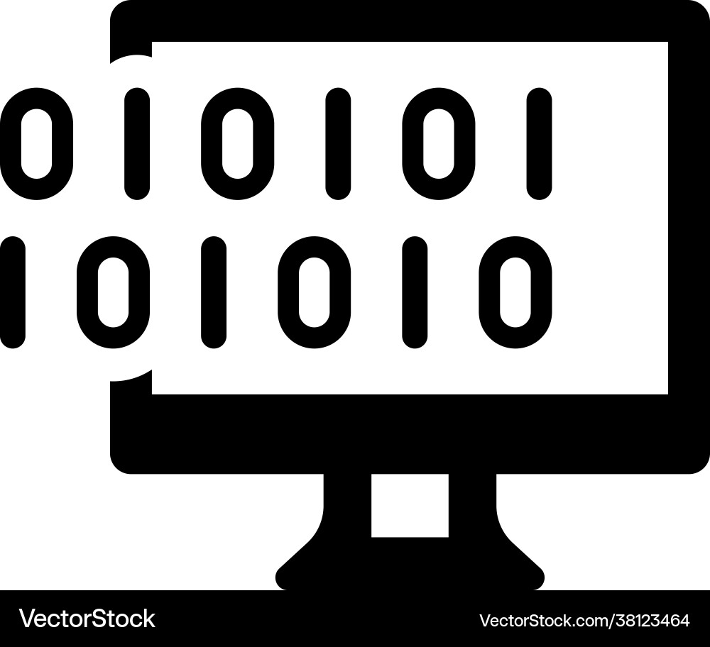 Binary encryption icon eps file Vector Image