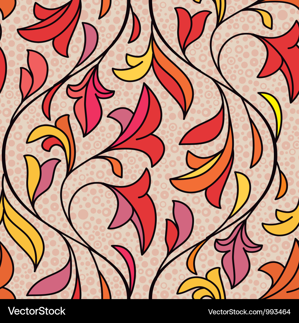 Floral Baroque Pattern Vector Image